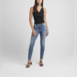Silver Jeans Avery Skinny Jeans Curvy Fit Denim